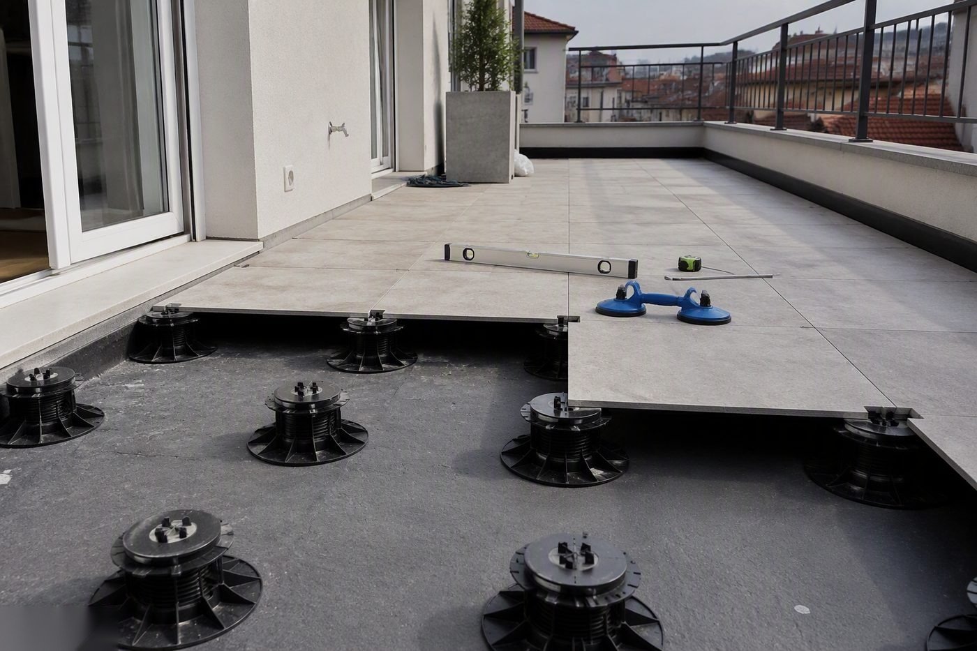 Pavimento Galleggiante Sopraelevato per Terrazzo nel Rhodense — intervento di Rifacimento Terrazzo Rho