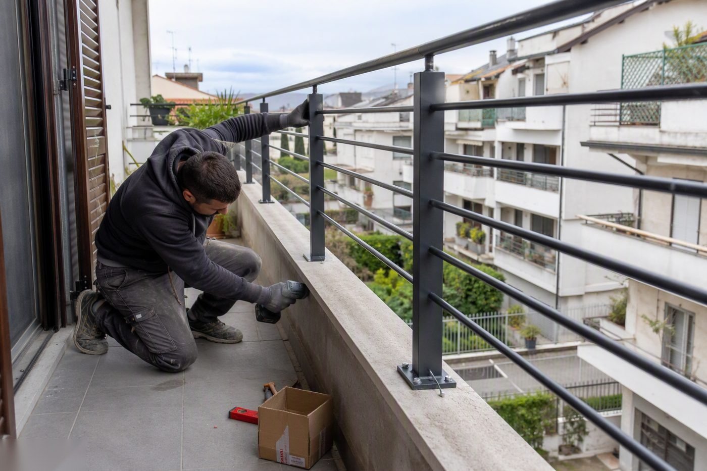Ringhiere e Parapetti Balcone nel Rhodense — intervento di Rifacimento Terrazzo Rho